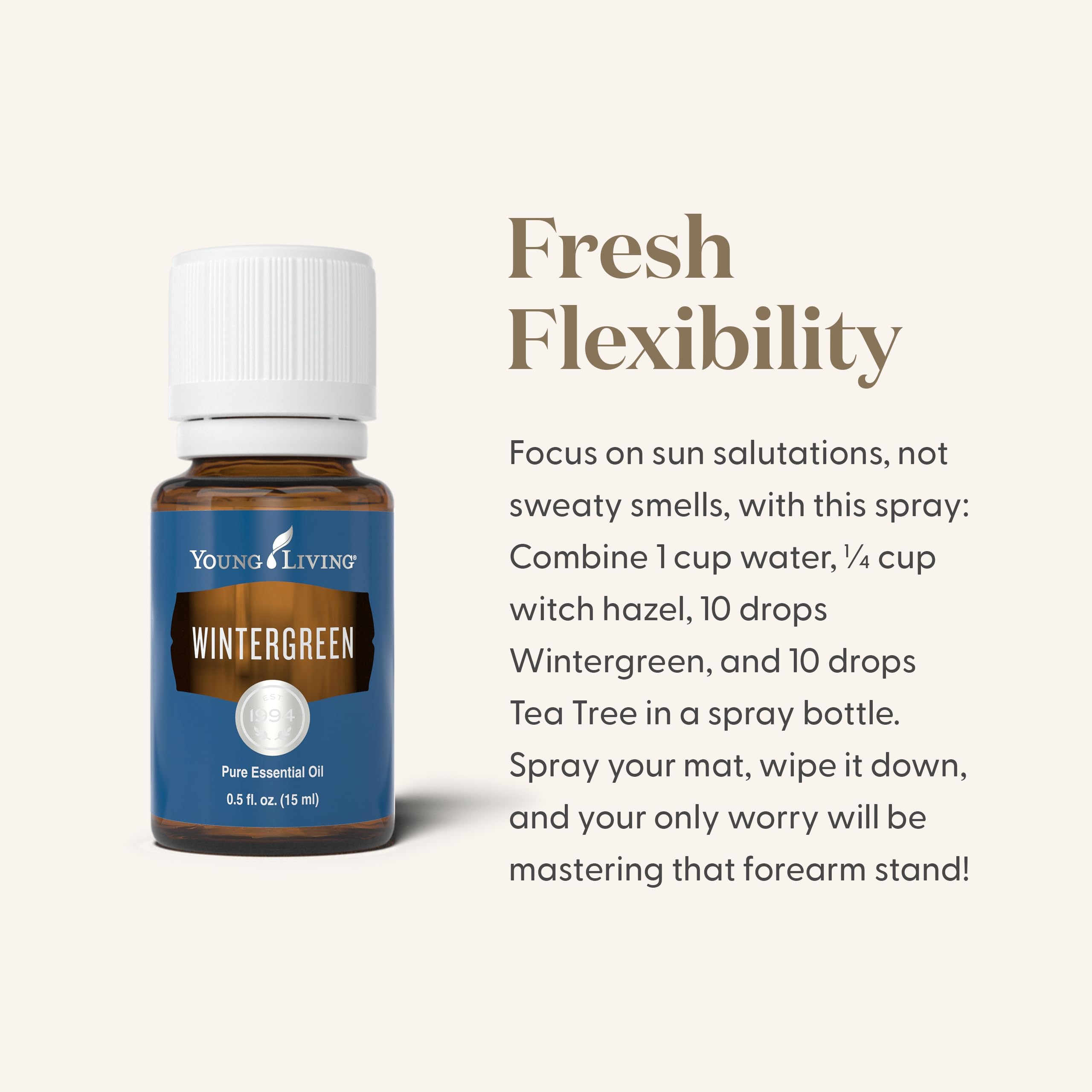 Person applying Wintergreen essential oil for massage