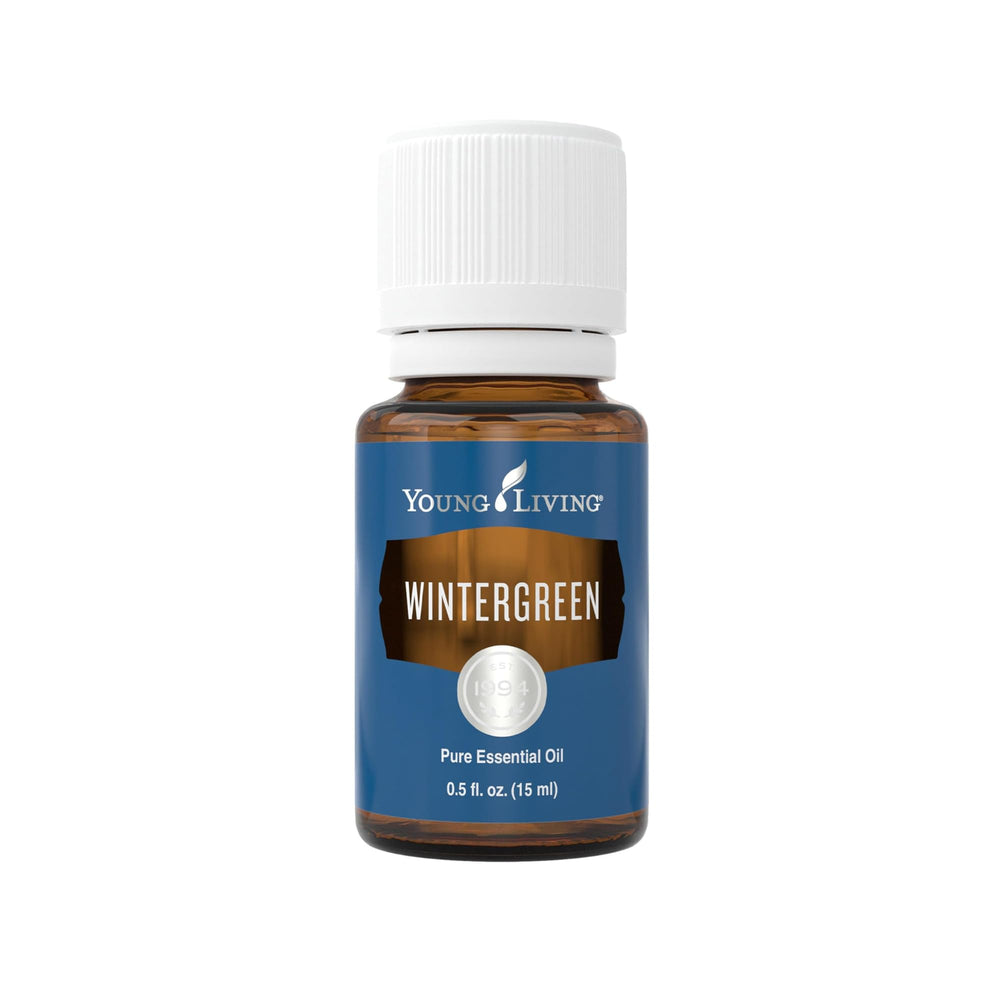 Wintergreen pure essential oil 15ml bottle with label