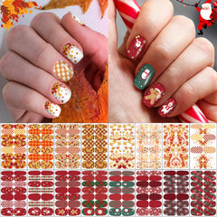 Winthrop maple leaf nail wrap for quick, festive manicures.