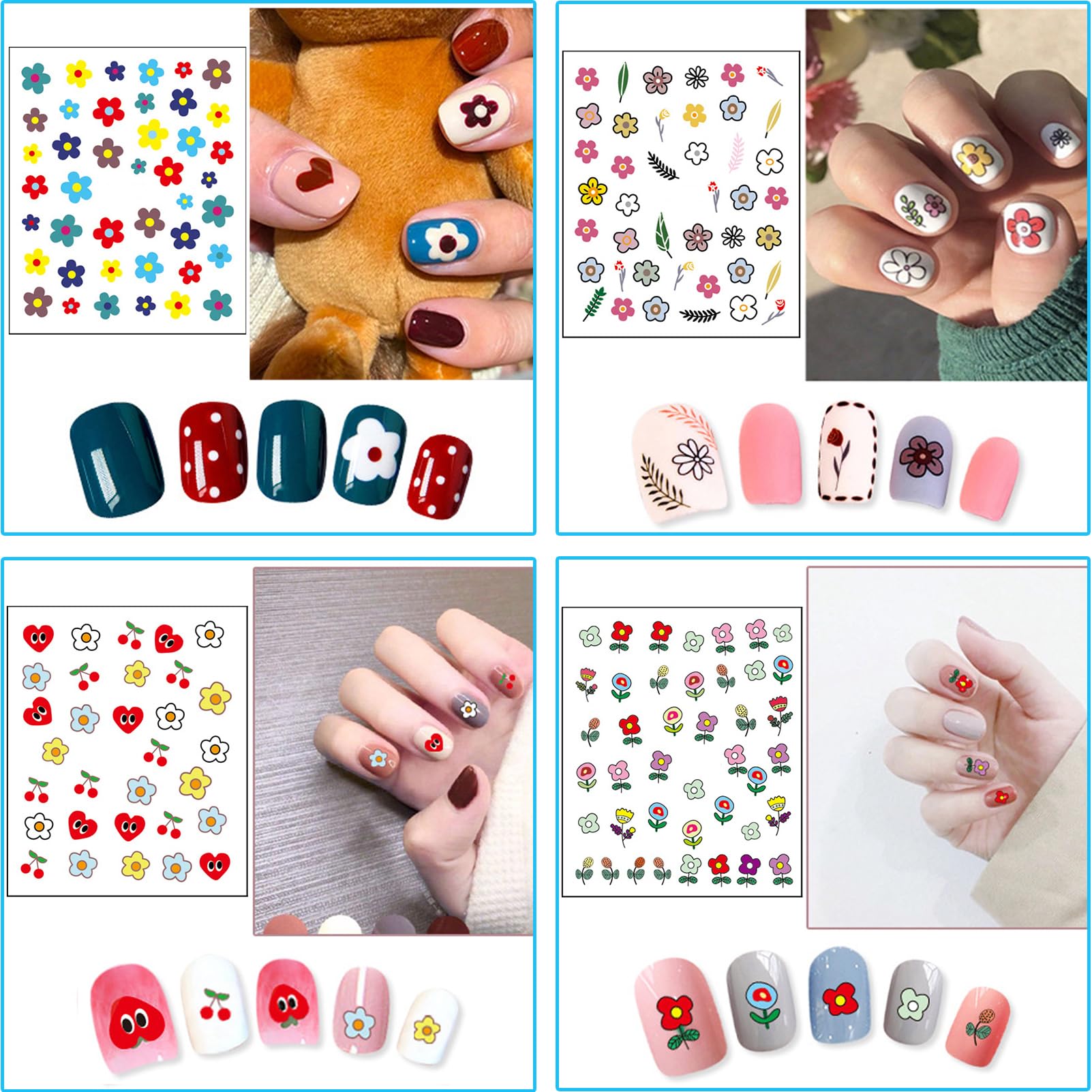 Winthrop nail stickers with leaves patterns for natural-looking nail accents.