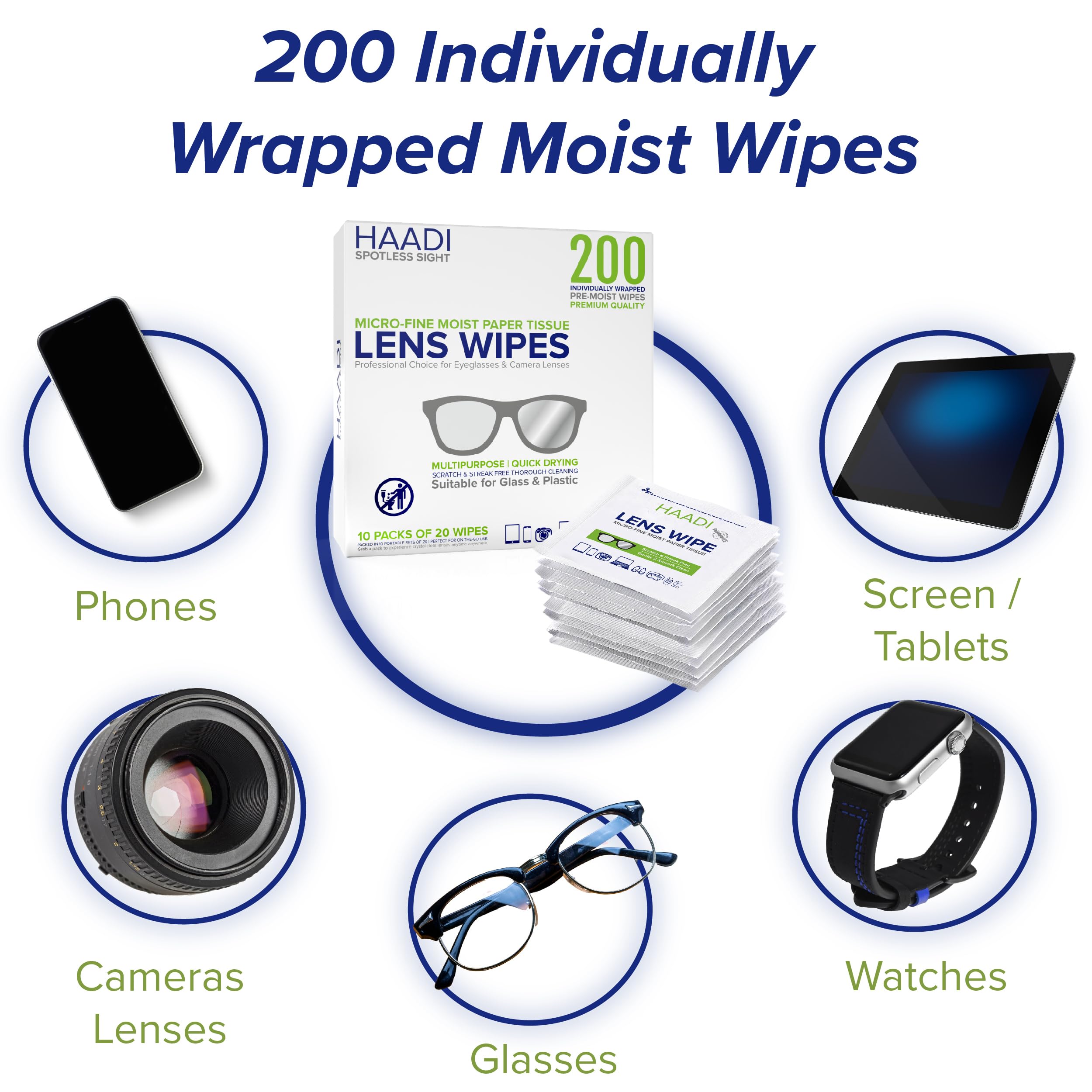 Wipe size 5 by 6 inches for easy cleaning