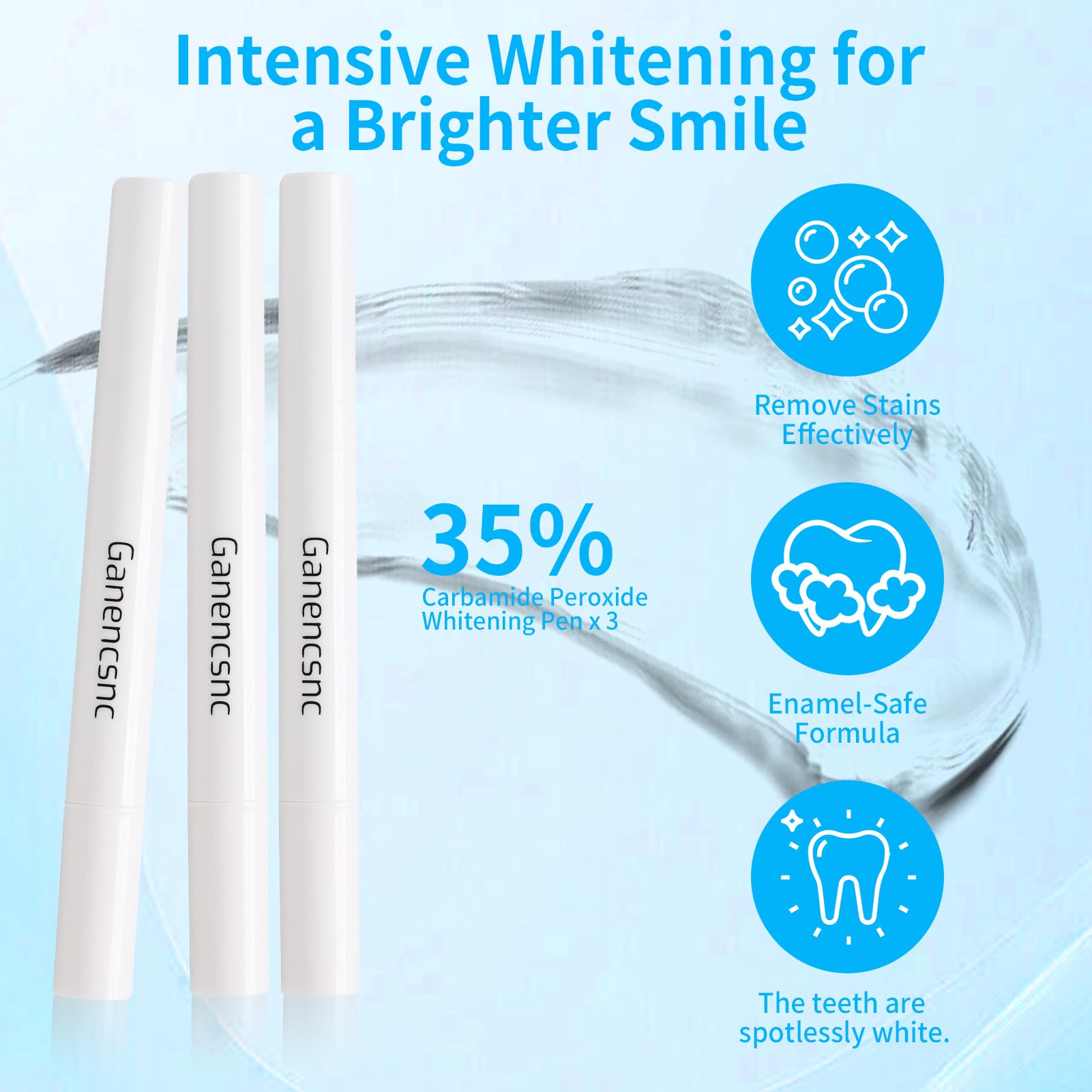 Wireless LED teeth whitening device with tray