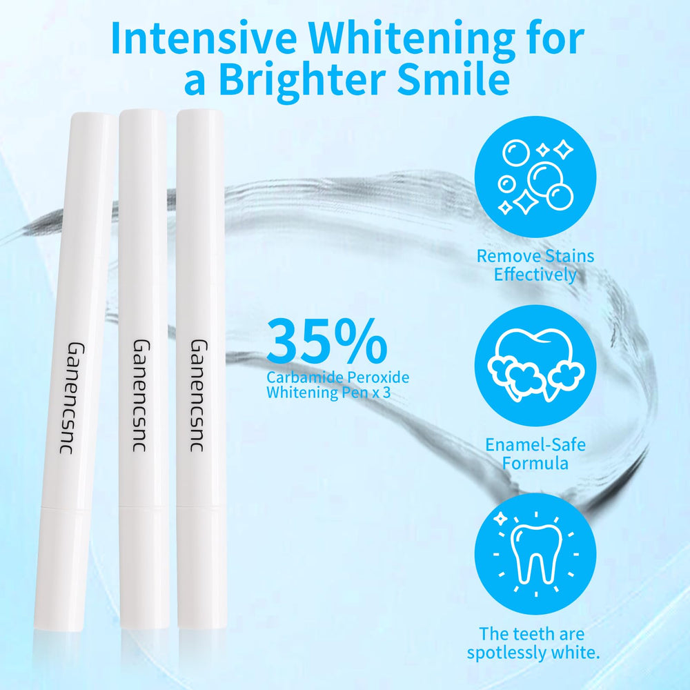 Wireless LED teeth whitening device with tray