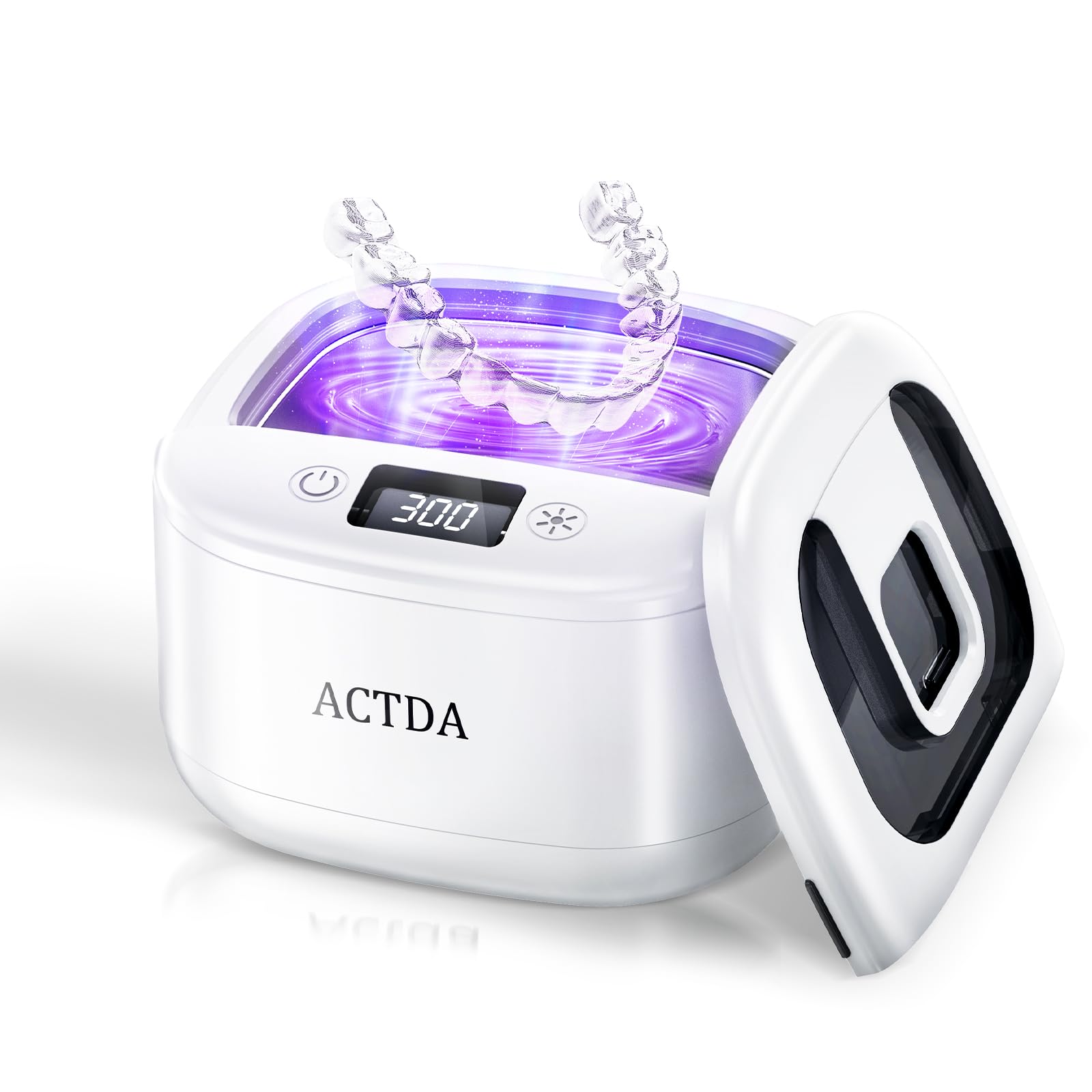 Front view of Wireless Ultrasonic Retainer Cleaner