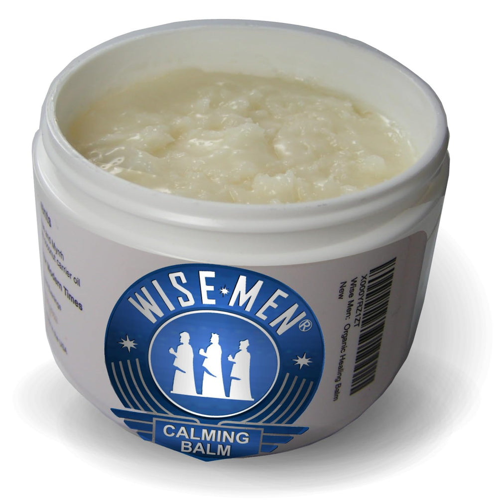 Two Wise Men Calm Balm 4 oz bottles with packaging