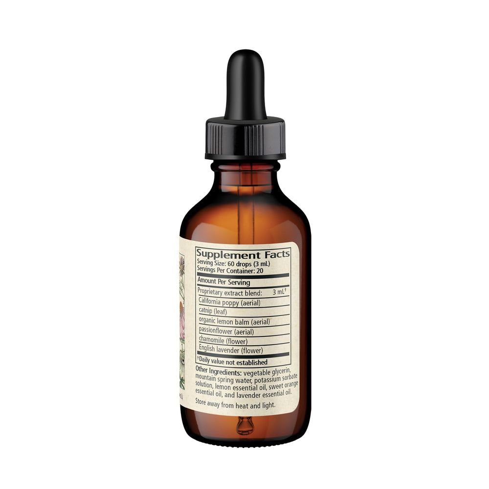 Label close-up of Herbal Zen glycerite bottle