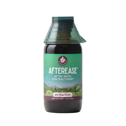 WishGarden AfterEase bottle label supports postpartum comfort during recovery.