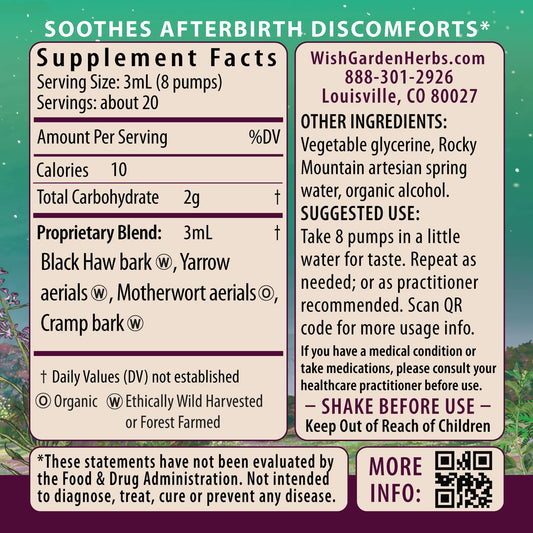 Close-up of AfterEase tincture bottle label showing branding and product name.