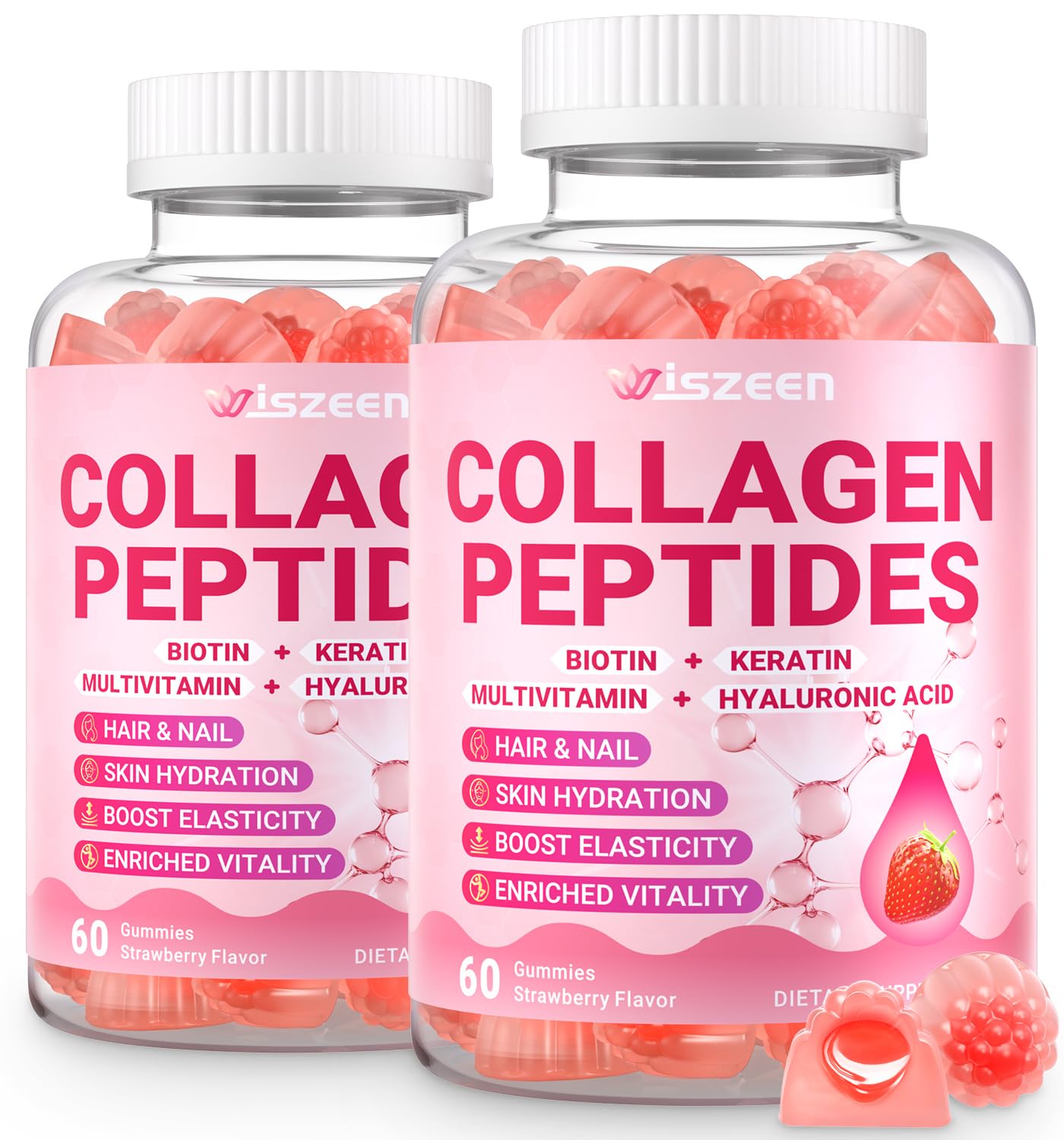 Wiszeen Collagen Gummies for Women bottle exterior