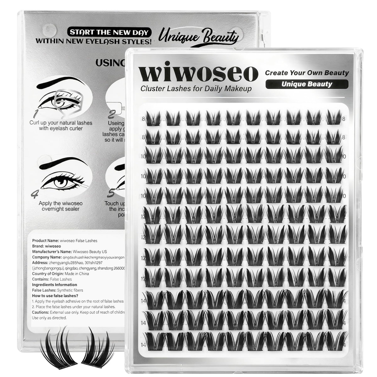 wiwoseo Bunny Lash Clusters deliver dramatic volume for a DIY salon-ready look.