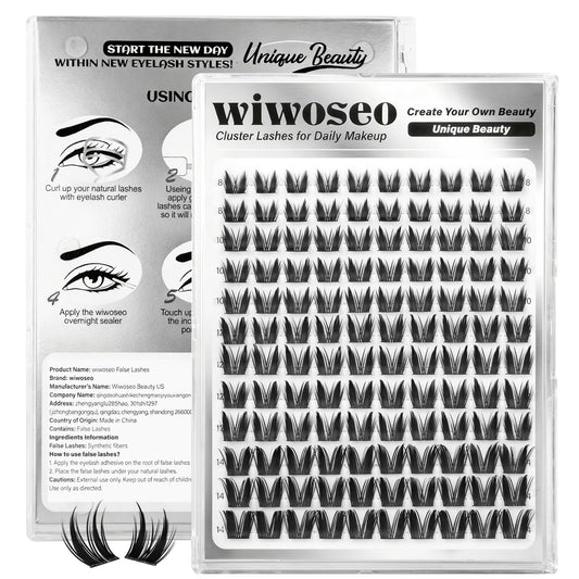 wiwoseo Bunny Lash Clusters deliver dramatic volume for a DIY salon-ready look.
