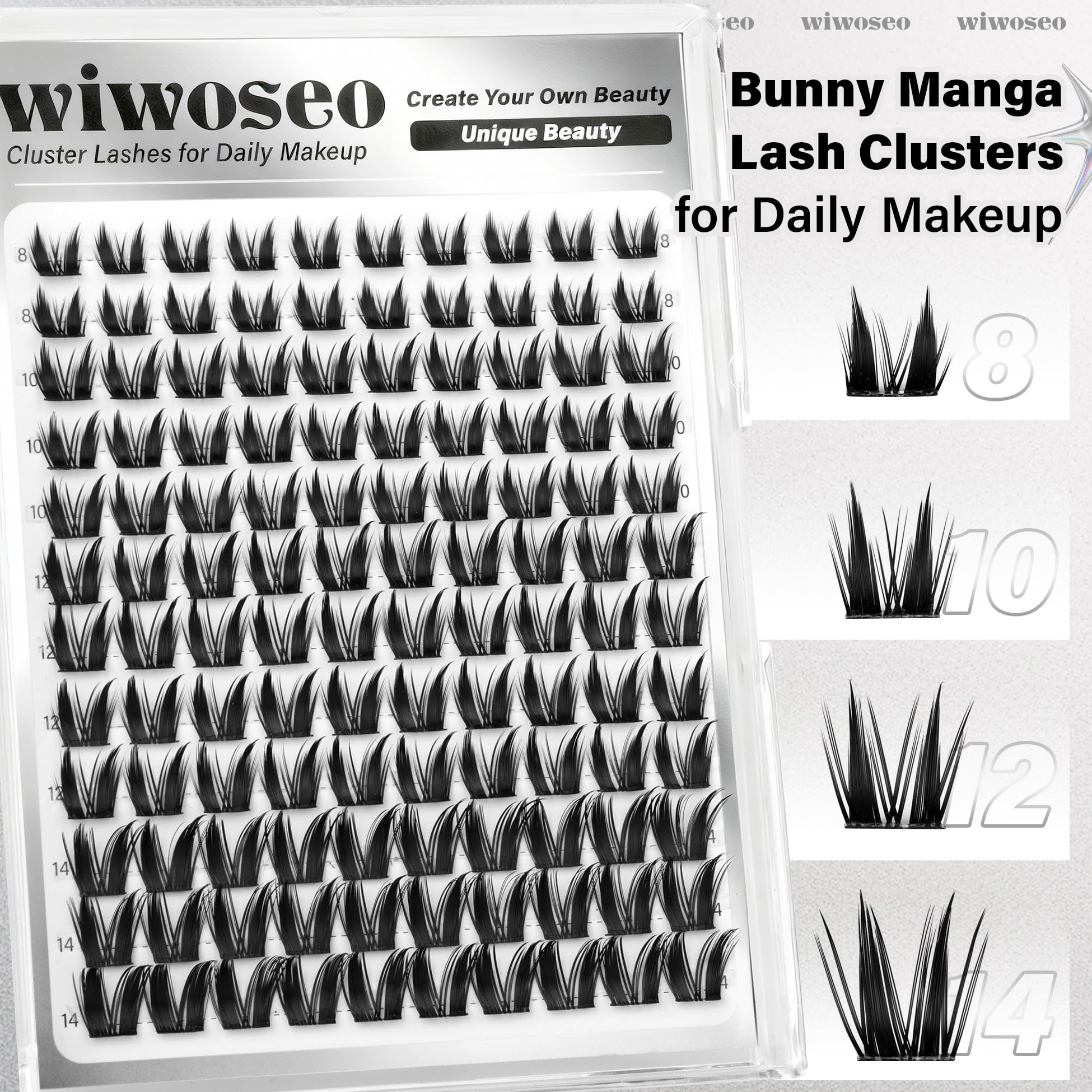 wiwoseo Fairy Lash Clusters offer natural-feeling length with whimsical flair.