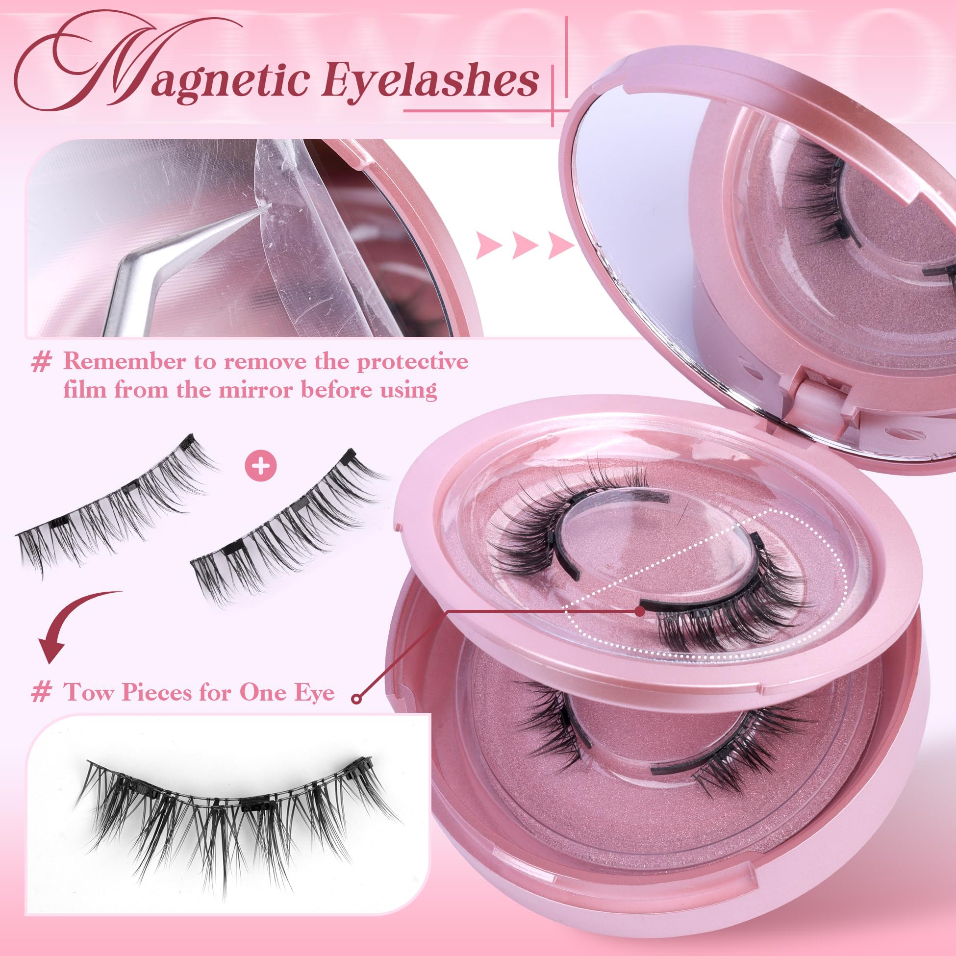 wiwoseo magnetic eyelash applicator for precise, glue-free placement