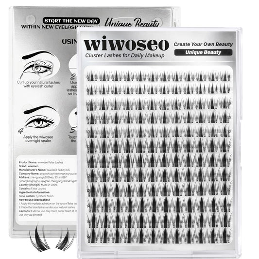 Wiwoseo manga lash clusters 8-14mm offer versatile length options for eye looks