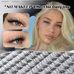 wiwoseo natural lash clusters designed to enhance length and drama.