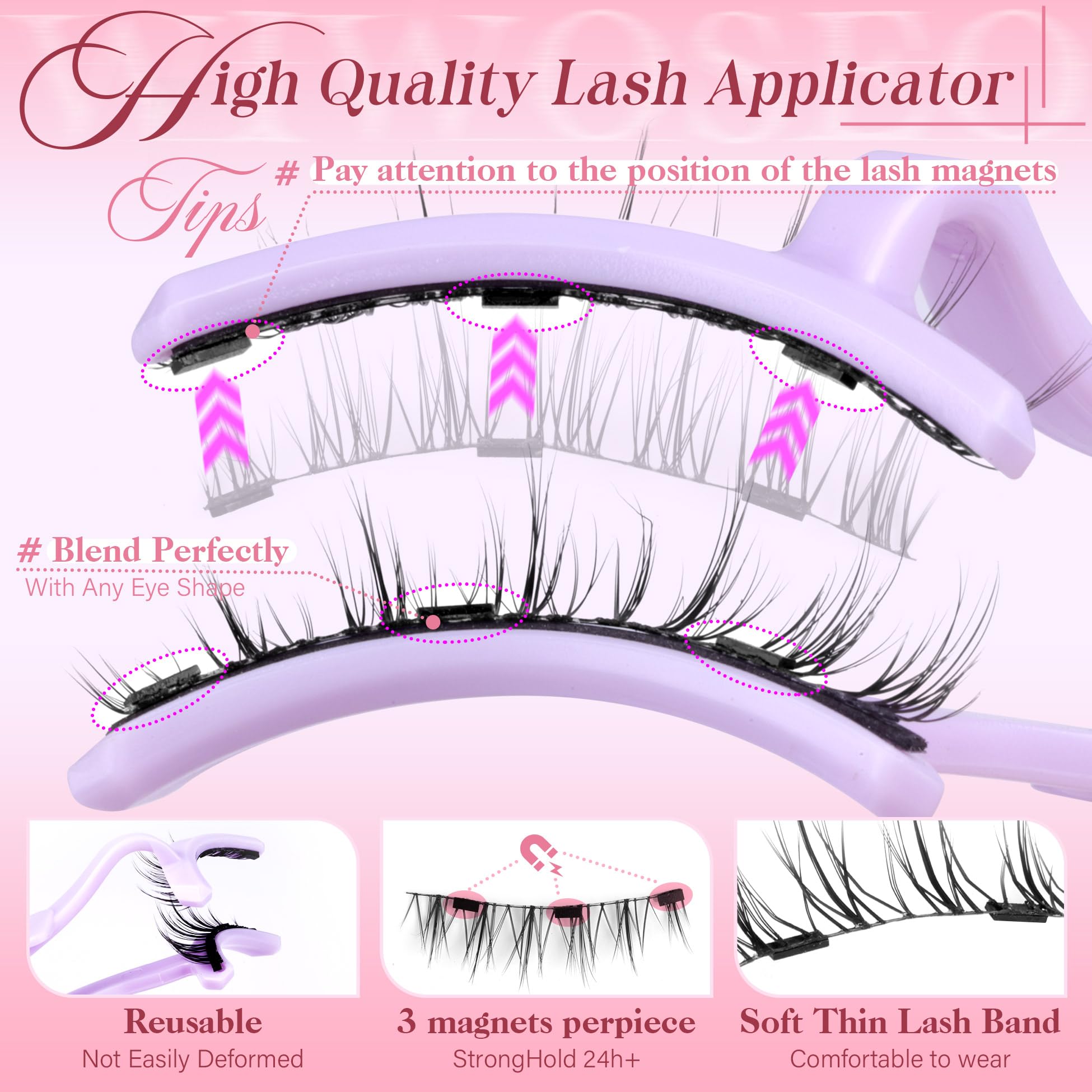 wiwoseo natural wispy magnetic lashes for a seamless look