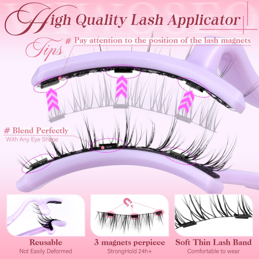 wiwoseo natural wispy magnetic lashes for a seamless look