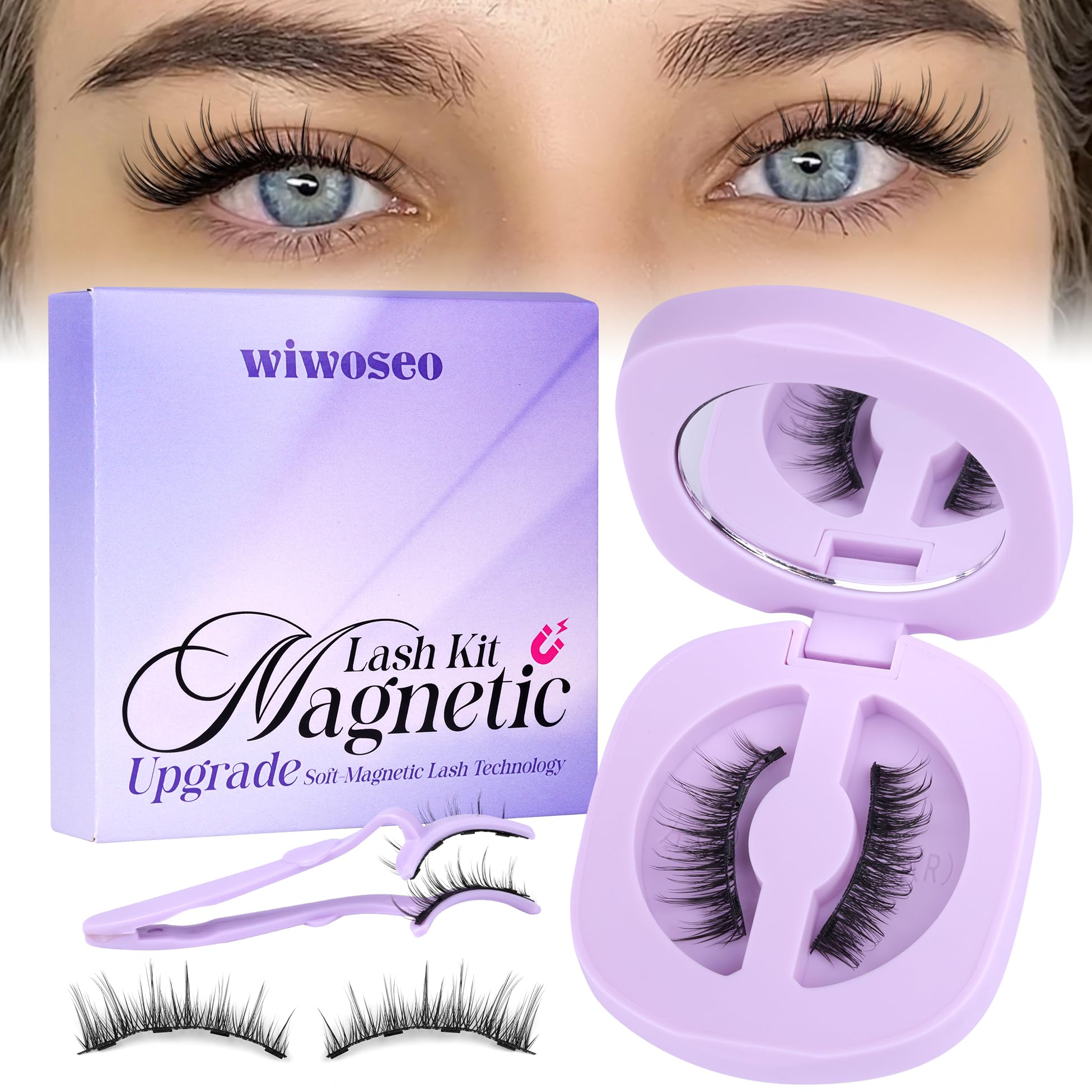 Wiwoseo reusable magnetic lashes reduce waste and offer long-term use.