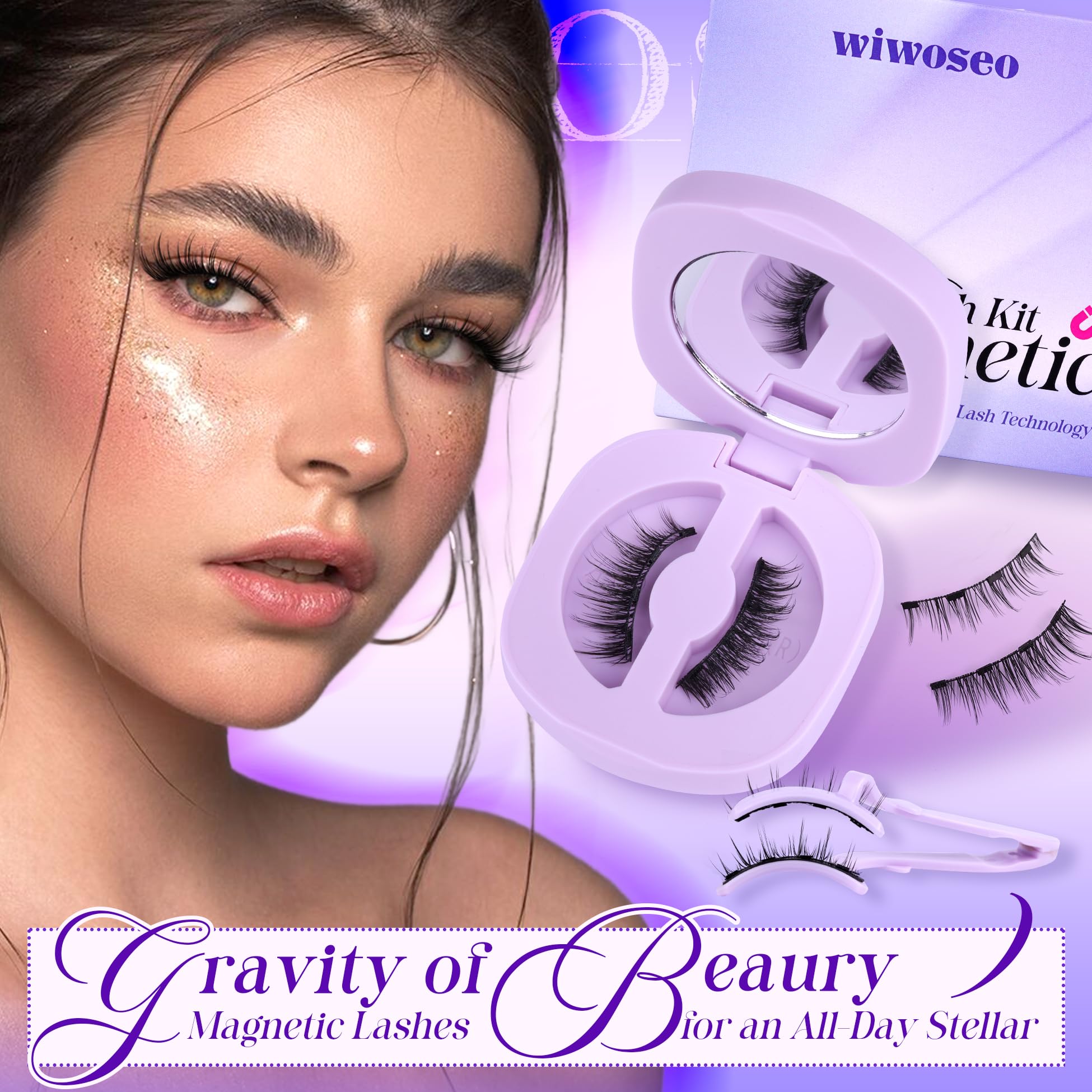 Wiwoseo waterproof and sweatproof lashes for all-day wear.