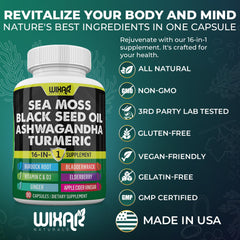 Wixar Elderberry, Dandelion, Chlorophyll capsules