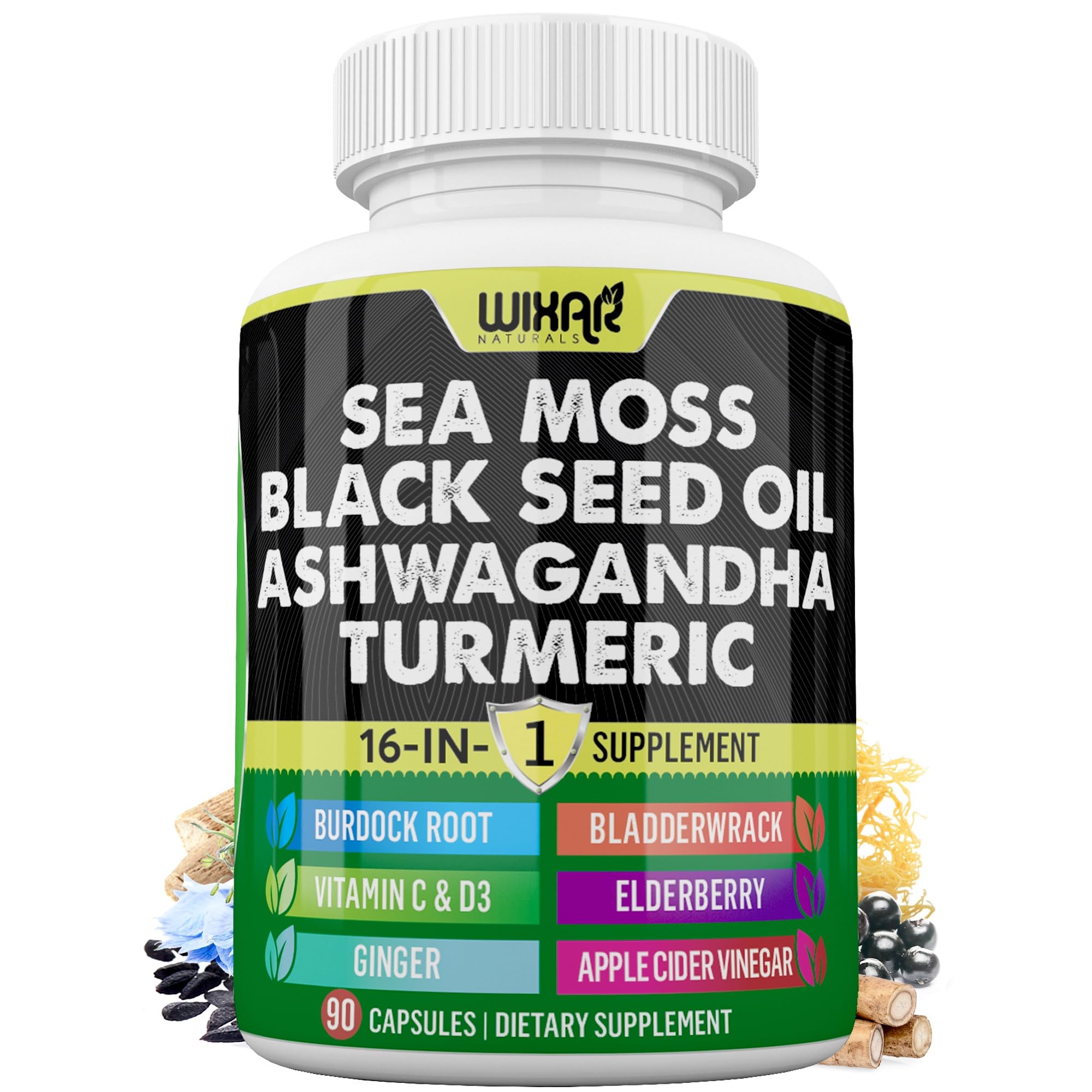 Wixar Sea Moss 3000mg capsules