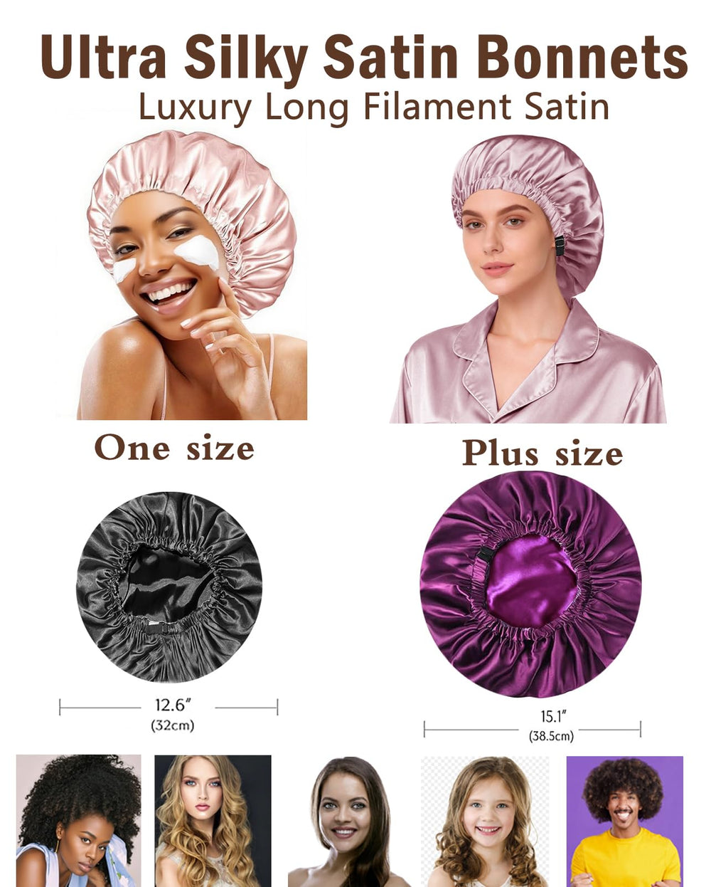 WJing Yi Jia satin bonnet inside view highlights warm, skin-friendly comfort.