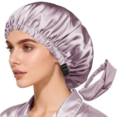 WJing Yi Jia double-layer satin bonnet on bed shows bed sheet protection