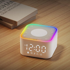 Wkzay White Noise Sound Machine on bedside table for calmer sleep.