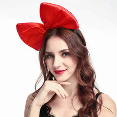WLBON Bow Headband Red back view shows full bow silhouette for cosplay