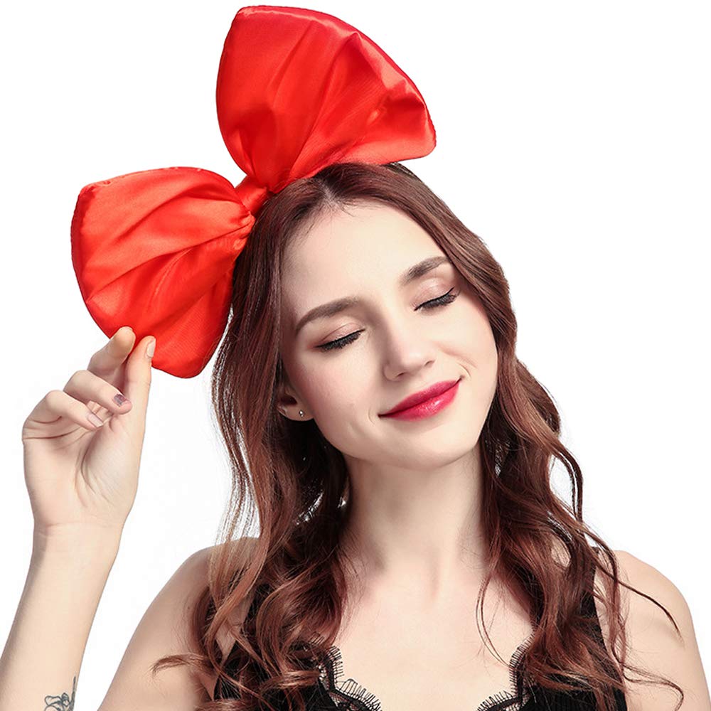 WLBON Bow Headband Red front view enhances playful, chic daily style