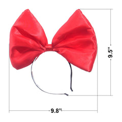 WLBON Bow Headband Red stitching detail emphasizes quality craftsmanship