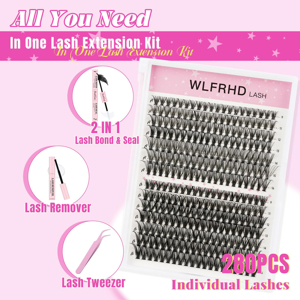 WLFRHD bond and seal 2-in-1 for fast, clean lash adhesion.