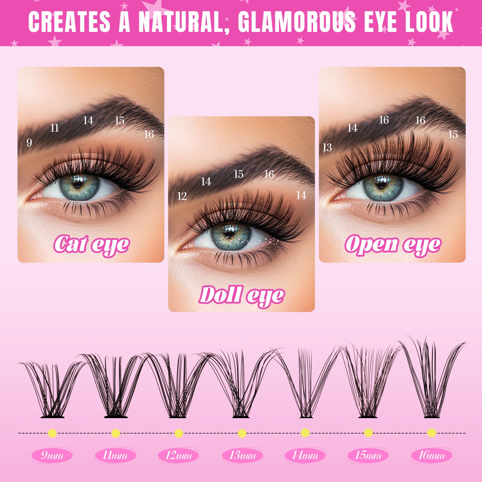 WLFRHD precision tweezers applicator enables accurate lash placement.