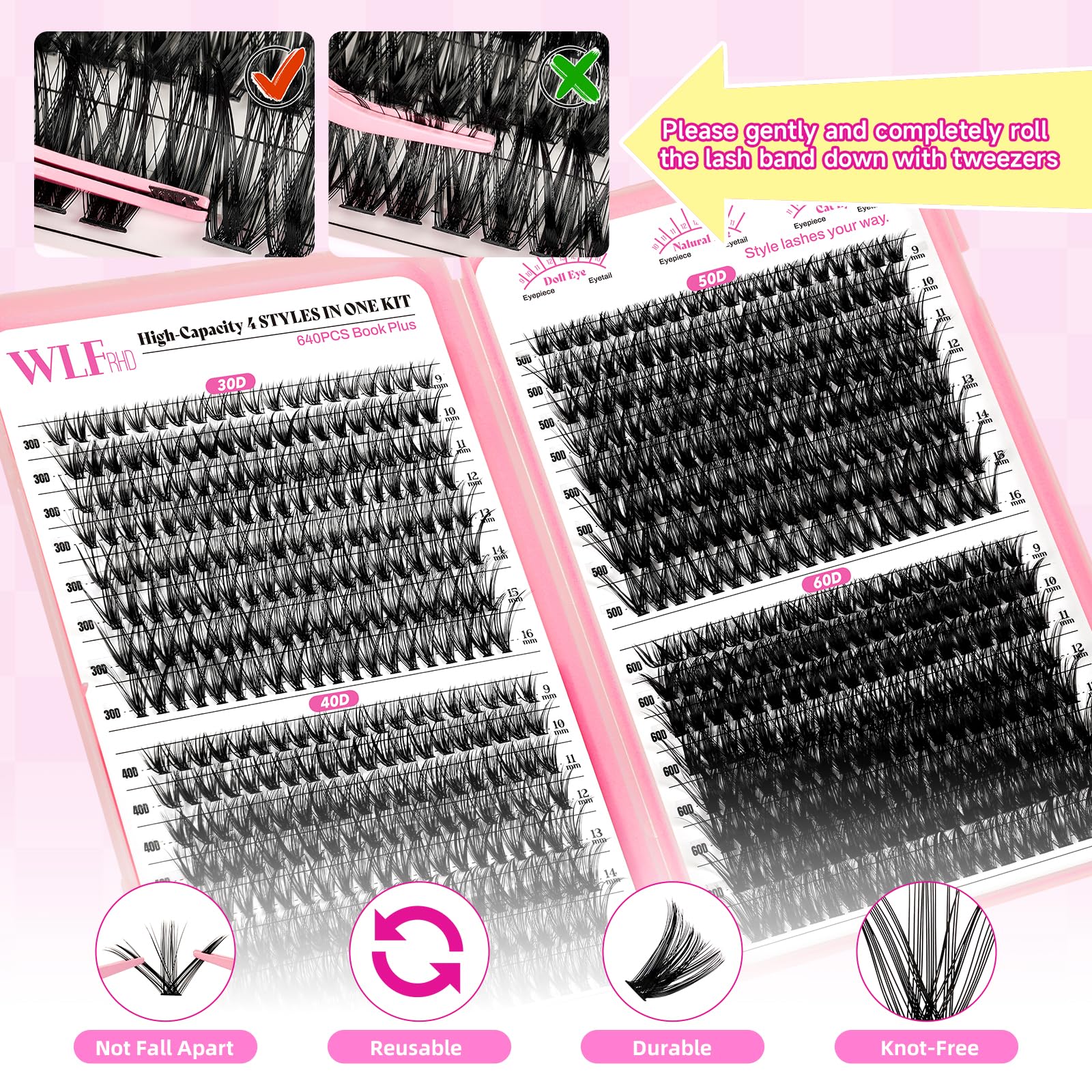 WLFRHD WLF Lash Clusters beginner-friendly application for quick styling