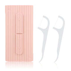 WLLHYF portable dental floss case pink front view