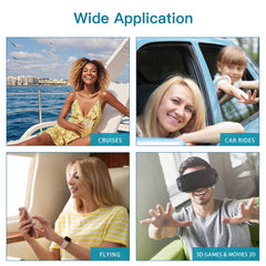 WLTHO motion patches shown in various travel scenarios for motion comfort