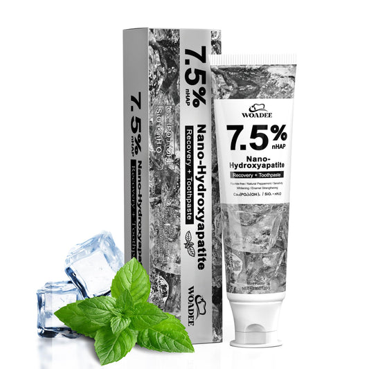 Front packaging of Woadee Nano Hydroxyapatite Toothpaste