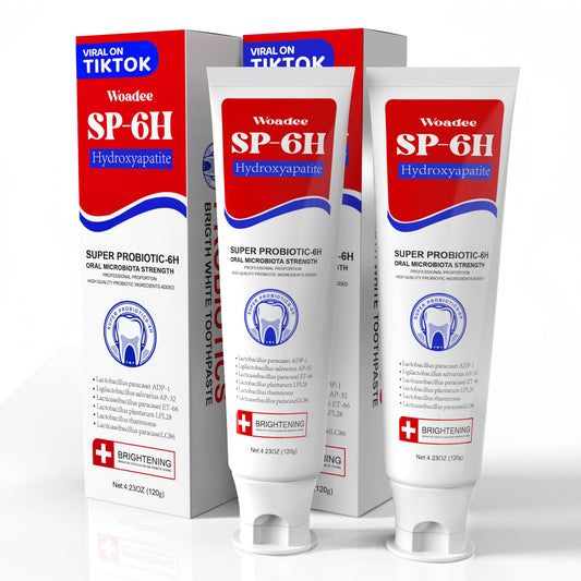 Woadee SP-6 Hydroxyapatite Toothpaste bottle and packaging