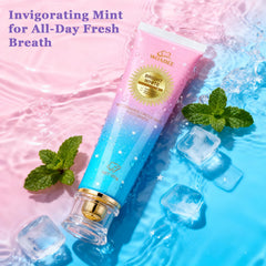 Toothbrush with clear gel toothpaste