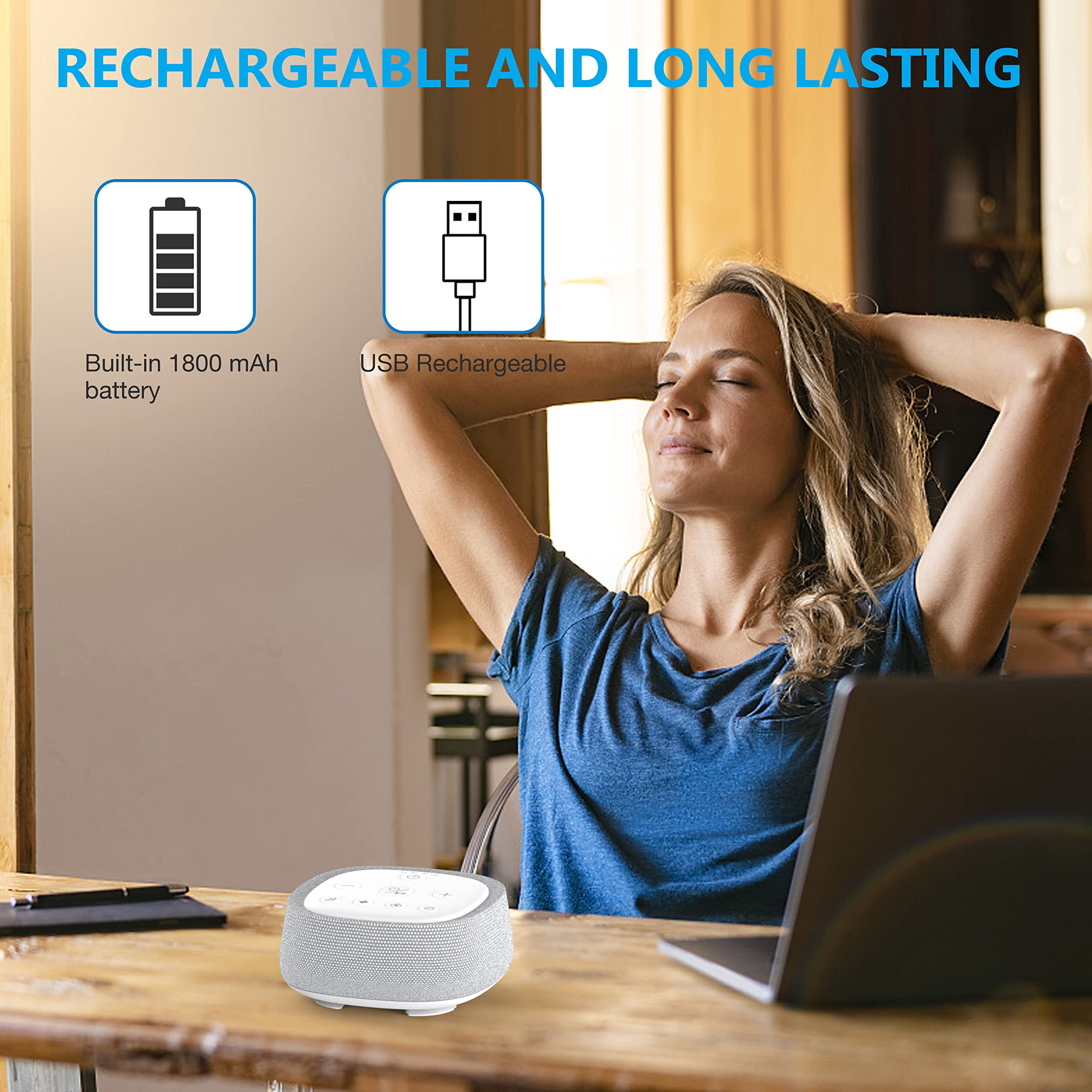 Wobrikosee portable design side view highlights palm-sized device for office or travel privacy.