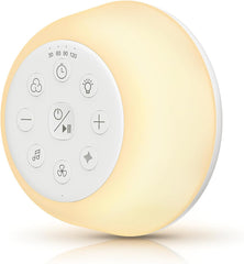 Wobrikosee rechargeable white noise machine close-up showing extended battery life for travel
