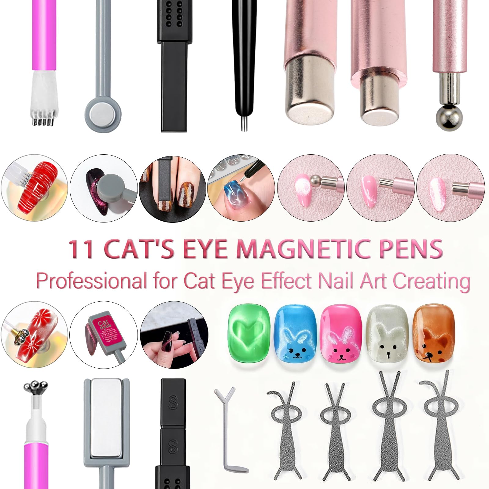 WOKOTO cat eye magnet pens in black for precise lines and patterns