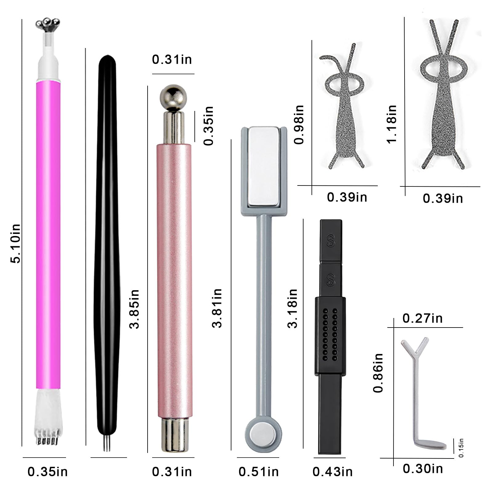 WOKOTO cat eye magnet pens in gray for smooth, even effects