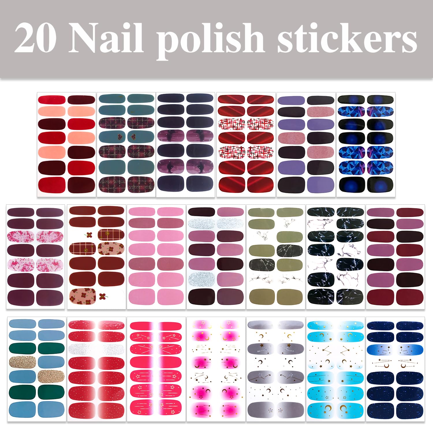 WOKOTO Moon Stars gradient wraps for stylish gradient manicure