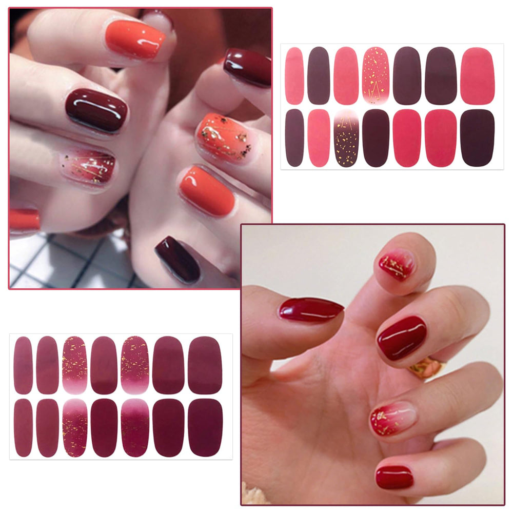 Wokoto gradient nail stickers for versatile daily wear