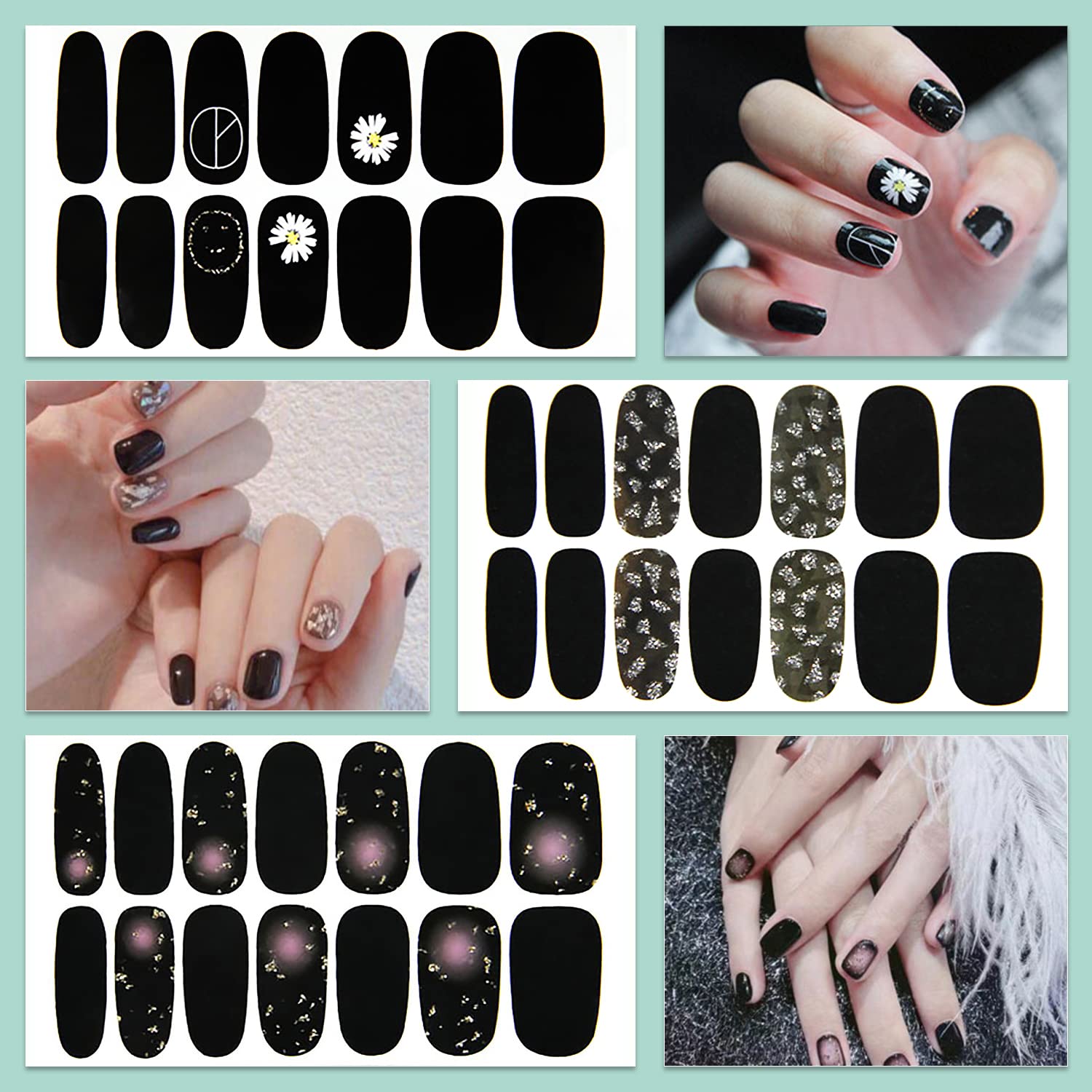 WOKOTO nail sticker ready-to-use set for home or salon use.