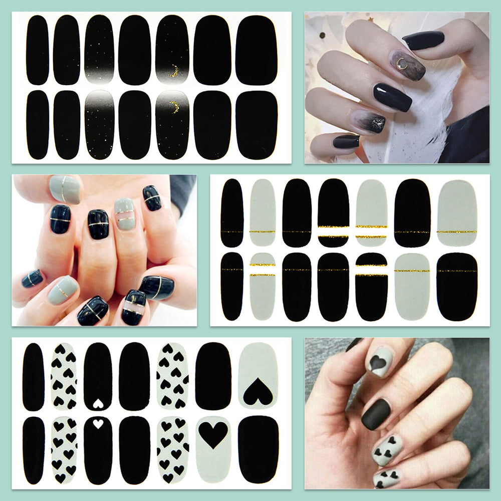 WOKOTO nail sticker top coat finish enhances durability and shine.