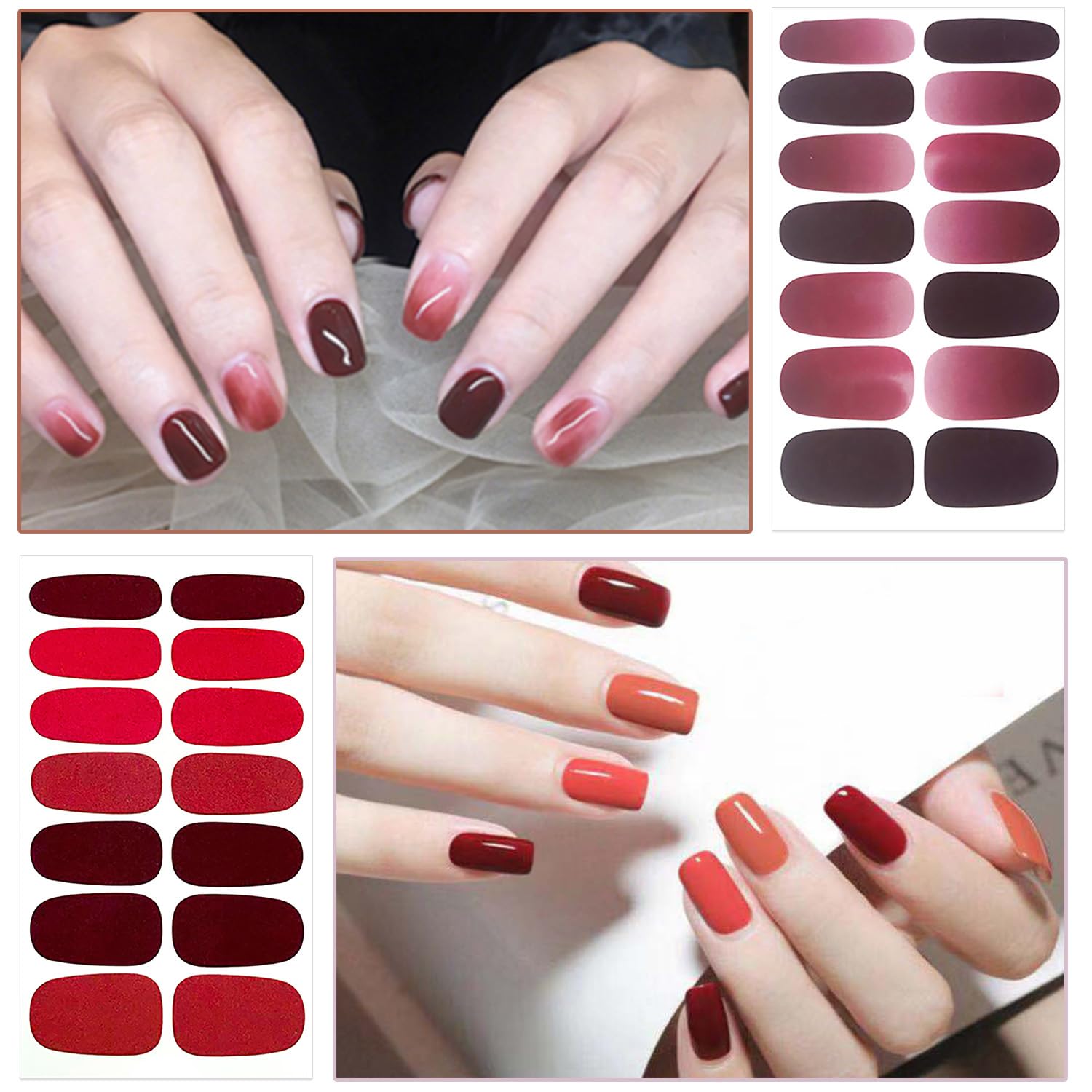 WOKOTO semi-gloss gradient nails add subtle shimmer and depth