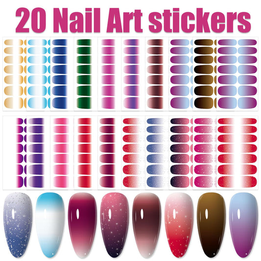 WOKOTO self-adhesive nail wraps offer easy, mess-free application.