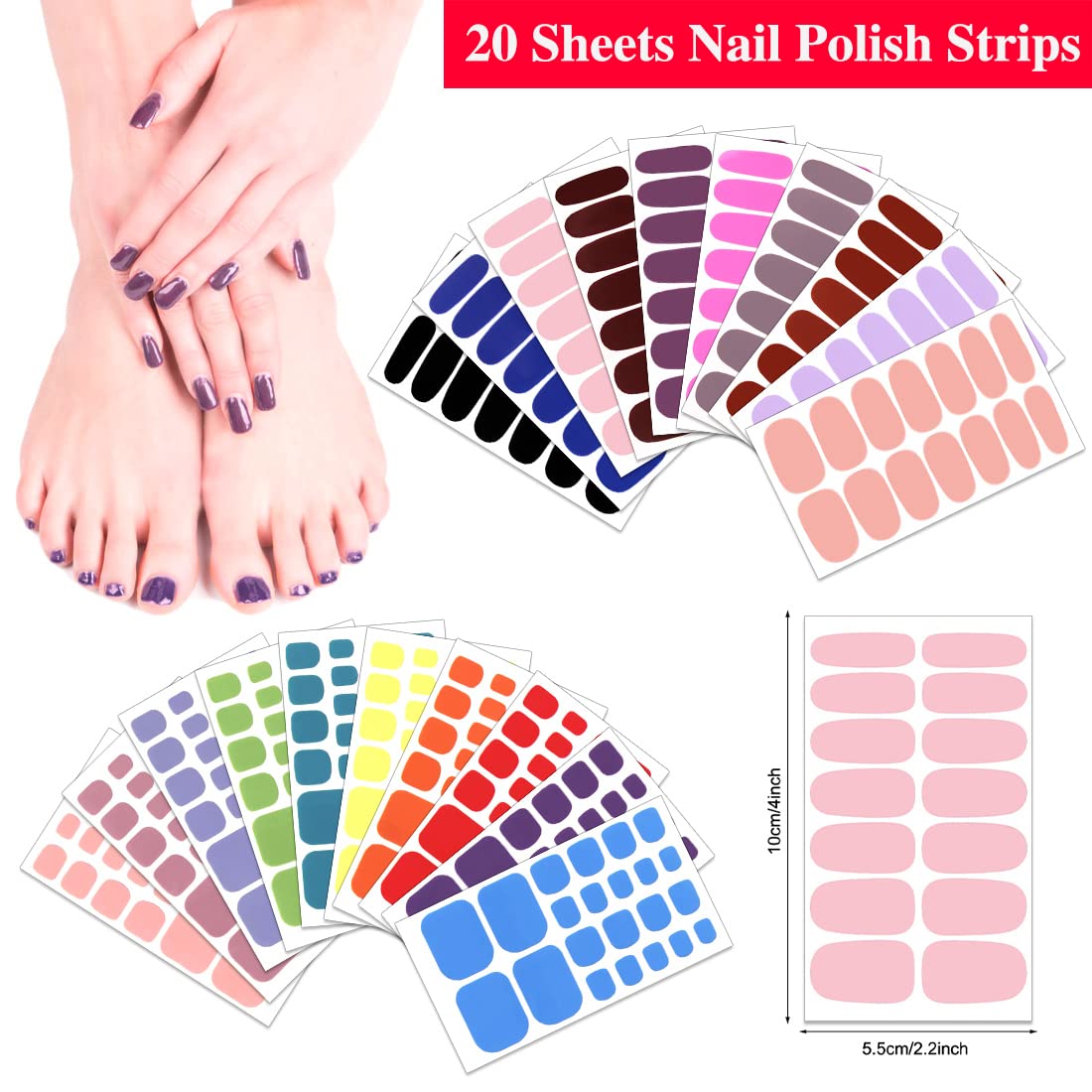 WOKOTO toe nail stickers design variety ensures durable shine for toes.